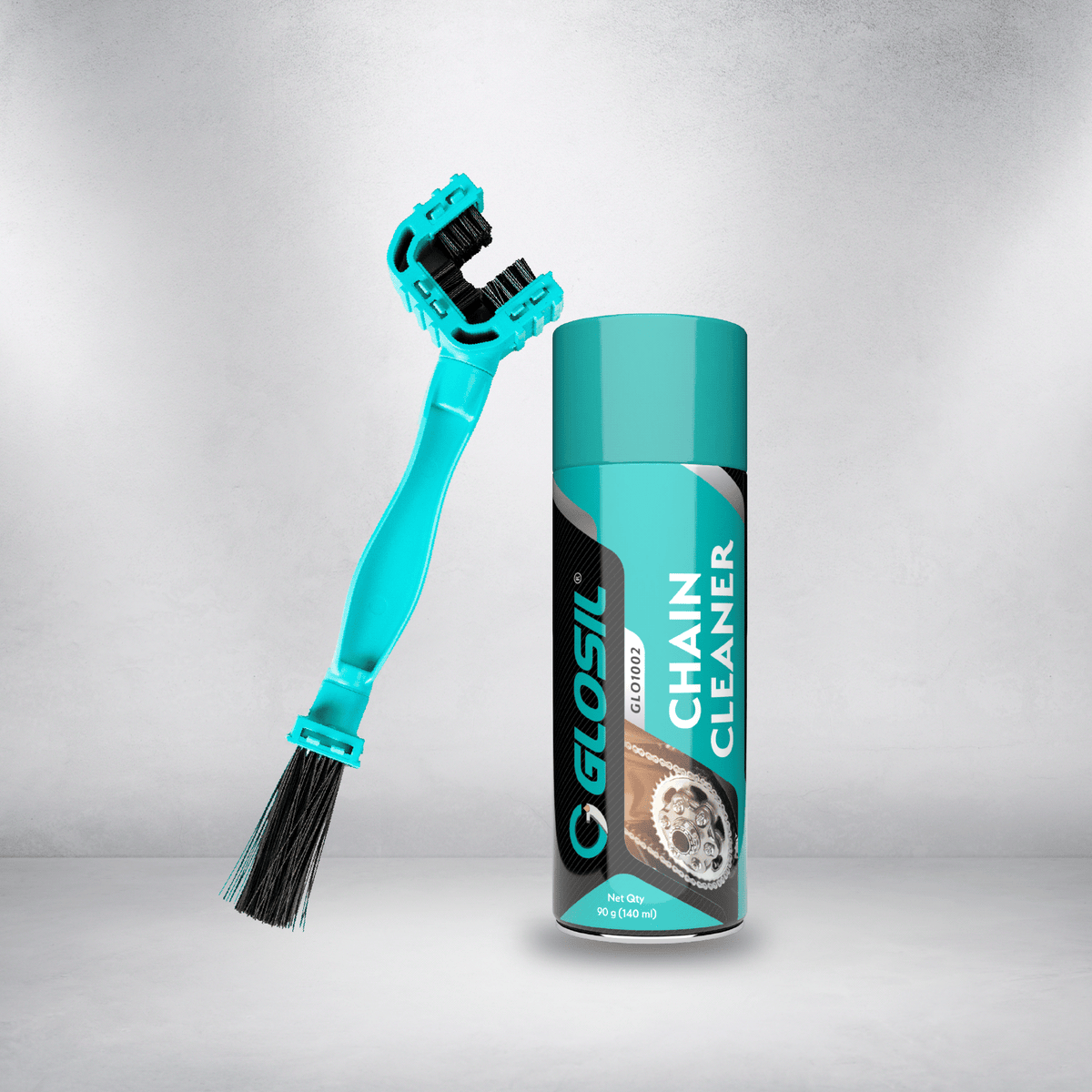 Glosil Chain Cleaner & Cleaning Brush Combo | Chain Cleaner Spray 140